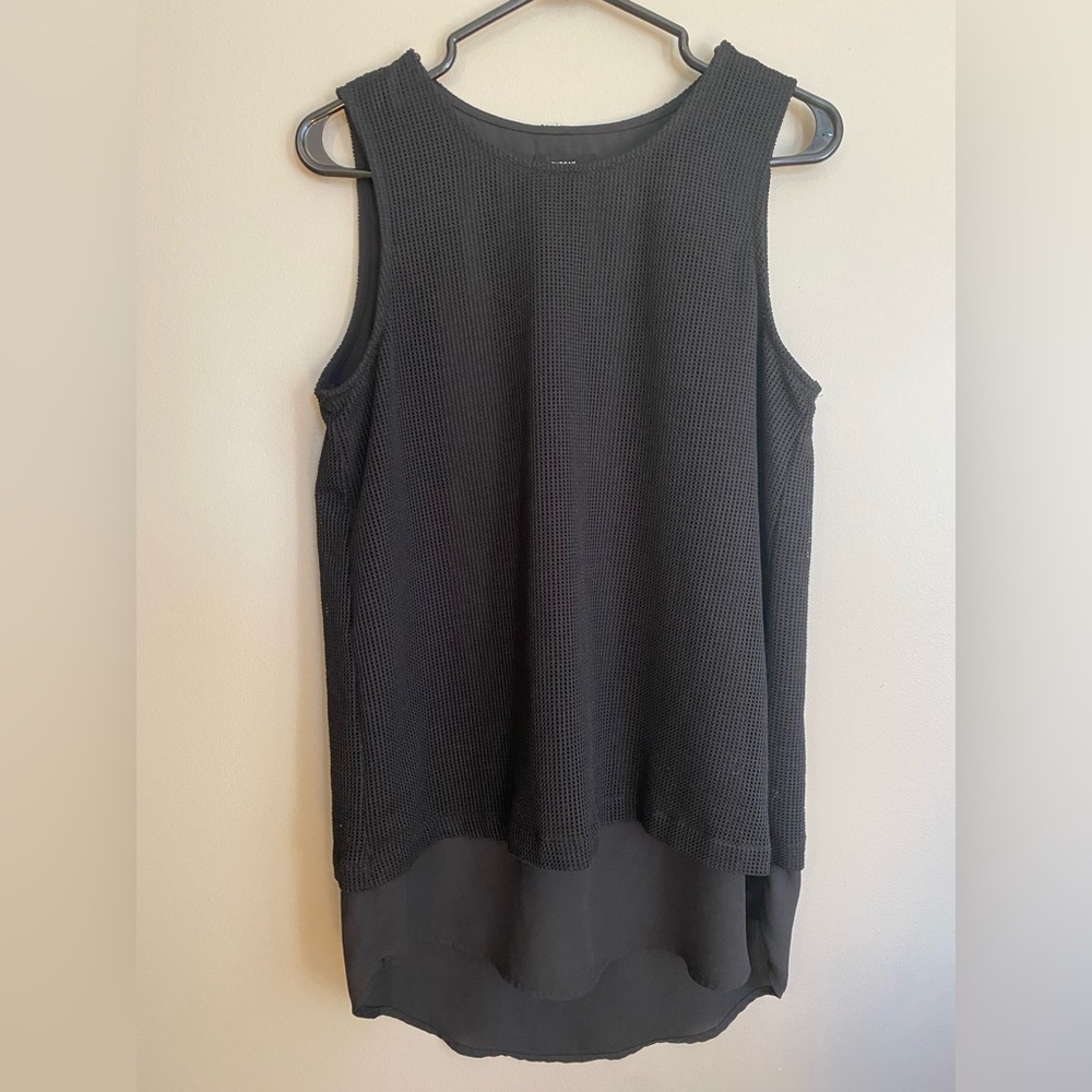 Rudsak Blouse Sleeveless Mesh Layered High Low Multimedia Size S